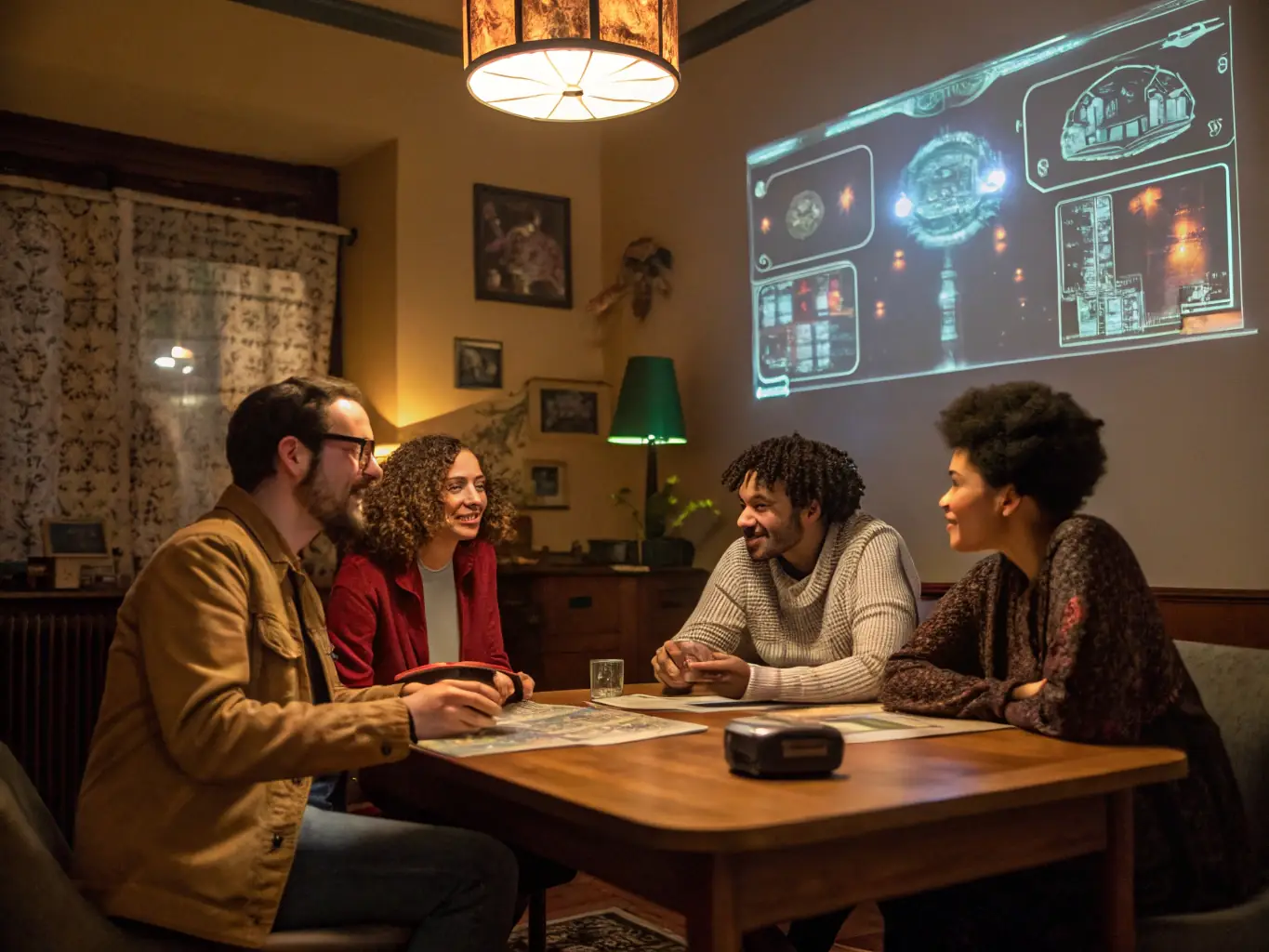 A diverse group of consumers is shown happily discussing and comparing various products, highlighting the community aspect of Gratis Getest and the value of shared feedback.